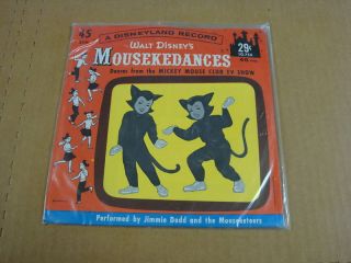 Walt Disneys Mousekedances Jimmie Dodd 45 RPM PS New