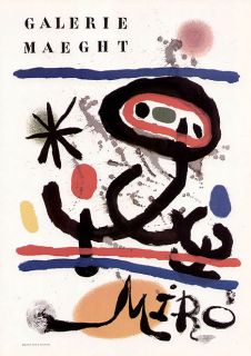 Joan Miro Poster Print Paris Art Exhibition Galerie Maeght