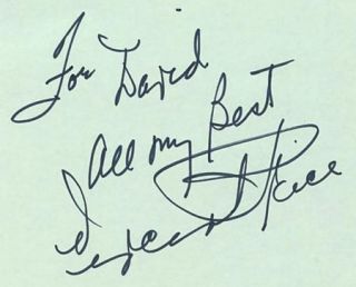 Vincent Price Vintage 1970s Original Signed Album Page Autographed