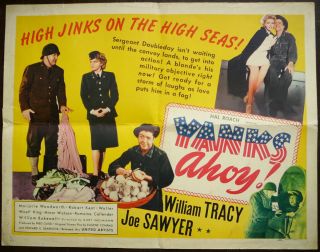 Yanks Ahoy William Tracy Joe Sawyer Hal Roach Original US Poster