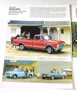 1968 68 Chevrolet Chevy Truck Brochure Pickup Van Tadem