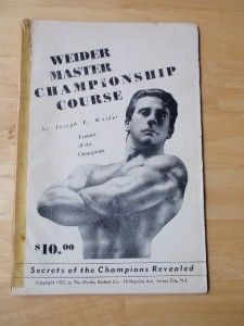 Joe Weider Master Championship Course Bodybuilding Muscle Book 1950