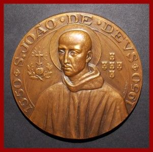 Religious Saint Jonh of God SÃO João de Deus Heroe Bronze Medal by M