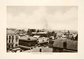 1908 Print View Johannesburg Cityscape South Africa Gold Witwatersrand