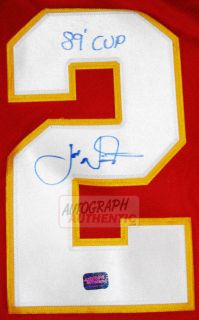Autographed Joe Nieuwendyk Calgary Flames Jersey Red