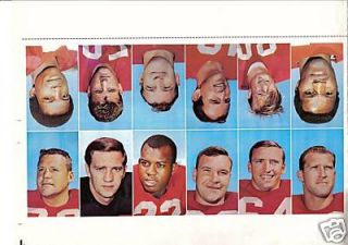  Stamps Uncut Sheet San Francisco 49ers John Brodie Bruce Bosley