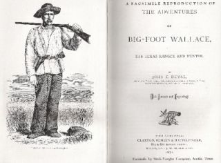 RARE 1947 Big Foot Wallace Texas Ranger Indian Wars Illustrated Texas