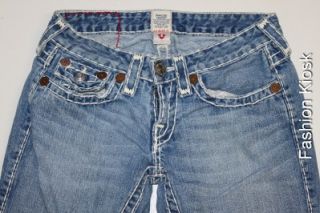 True Religion Joey Super T Medium Premium Natural Stich Low Rise Jeans