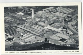 John Morrell Co Sioux Falls SD Meat Packing Plant Vintage Postcard