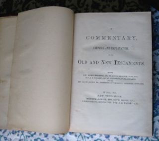 Bible Commentary Concordance Antique RARE Fine Leather Set Old Maps