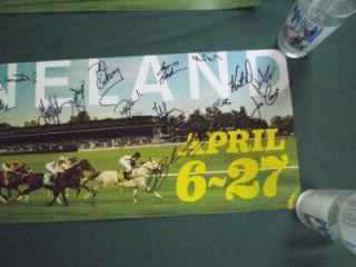 Jockey Signed 22x Keeneland Lexington 2012 Spring Meet Poster Horse