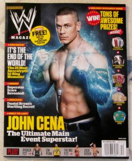 WWE Magazine December 2012 John Cena cm Punk Free Poster End of World