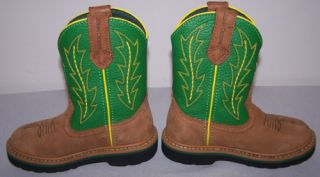 John Deere Childs 10 M Western Leather Boots Cowboy Cowgirl Boy Girl