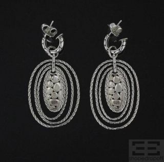 John Hardy Sterling Silver Dangle Oval Earrings  