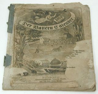 German Almanac 1852 John C Davis Philadelphia  