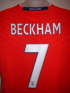 England Beckham Football Soccer Shirt Jersey Uniform XL  