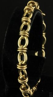 Tiffany Co Heavy 18K Gold High Fashion Chain Link Bracelet  