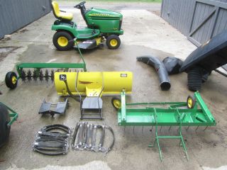 John Deere LX 277 Lawn Tractor with Implements 17hp Kawasaki V Twin  