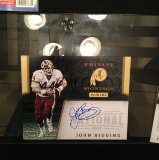 2012 Panini Private Signings John Riggins Hall of Fame Redskins Auto National  