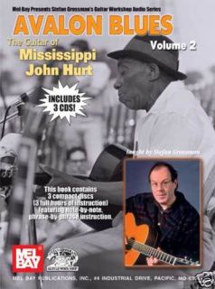 Avalon Blues Guitar of Mississippi John Hurt Vol 2 Book  