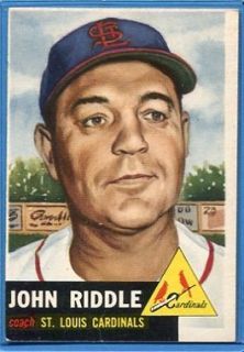 1953 Topps 274 John Riddle Co Grade EX  