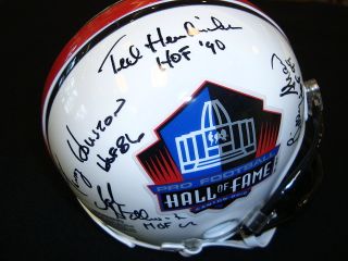Pro Football Hall of Fame Multi Signed Riddell Mini Helmet 13 HOF Signatures  