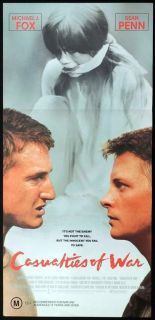 Casualties of War 1989 Daybill Movie Poster Michael J Fox Sean Penn  