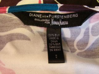 Diane Von Furstenberg Exclusively  Pattern Kaye Wrap Dress Size 0  