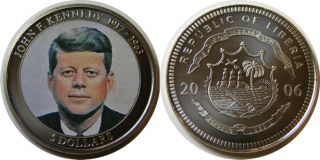 Elf Liberia 5 Dollars 2006 US President John F Kennedy  