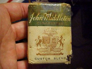 Vintage SEALED 1940's John Middleton Cigarette Pack  