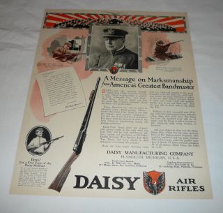 1928 Daisy BB Gun Ad Page John Philip Sousa  