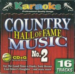 Country Music Hall of Fame 2 Karaoke CD G 16 Songs Ray Price Loretta Lynn  