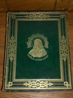 Antique 1862 Bible w Family Records Thompson Family John Etty  