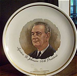Vintage United States President Johnson Collector Plate  