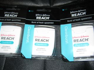3 PK Reach Spearmint Waxed Dental Floss Johnson Johnson 55 yd Variety Avail  