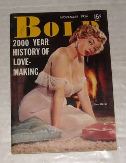 November 1956 Bold Digest Mens Magazine Pin UPS Eve Meyer Sue Ann Langdon  