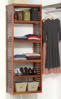 John Louis Deluxe Standalone Closet Clothing Organizer Storage Tower Frame NEW  