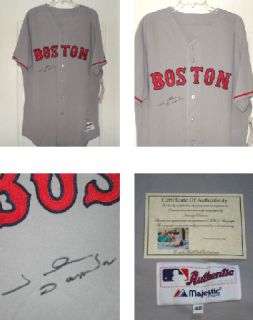 Johnny Damon Autographed Jersey Red Sox w Proof  