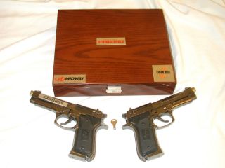 John Woo Stranglehold Promotional Beretta Lighters RARE Video Game Promo Guns  