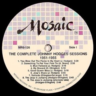 Johnny Hodges Complete 1951 1955 Sessions Mosaic LP Box Set N N  