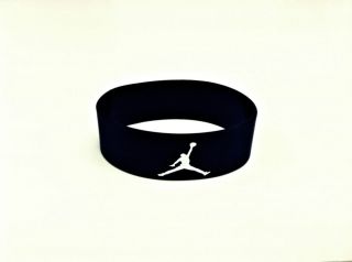 Michael Jordan Silicone Sport Wristband Bracelet Black White  
