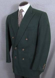 Chittleborough Morgan Savile Row London Bespoke Green Flannel Sport Coat 42L  