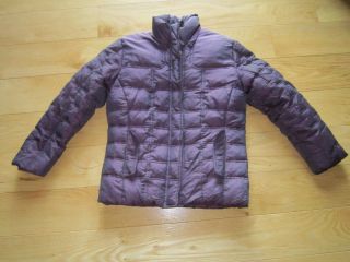 Girls Jacket Winter Jonathan Stone Down Size M 10 12 Purple iridescent puffer  
