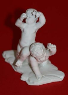 KPM Porcelain Figurine Playing Putti Cherubs  