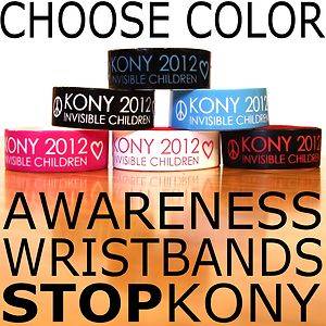 Joseph Kony 2012 Bracelet Invisible Children KONY2012 Wristband Donation Bands  