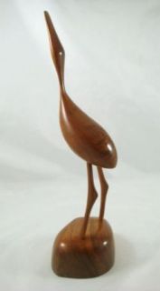 Vintage Modern Abstract Style Wood Crane Sculpture Don Ward Mountain Handcrafts  