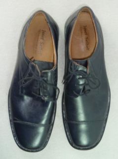 Mens Josef Seibel Black Captoe Dress Shoes 46 Sz 12 M  