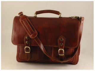Italian High Quality Calfskin Leather Briefcase Modena  