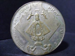 italy virgen de san juan medal coin reeded edge 34mm extreamly rare LOT C  