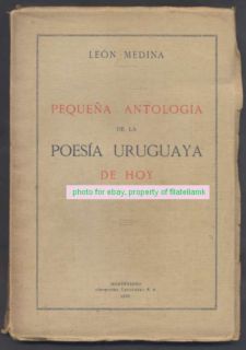 Leon Medina Book Antologia de La Poesia 1ºED 1935  